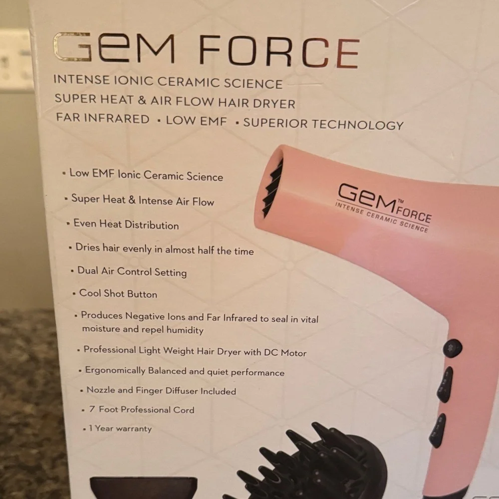 Magic GEM Force Pink Hair Dryer NWT pink